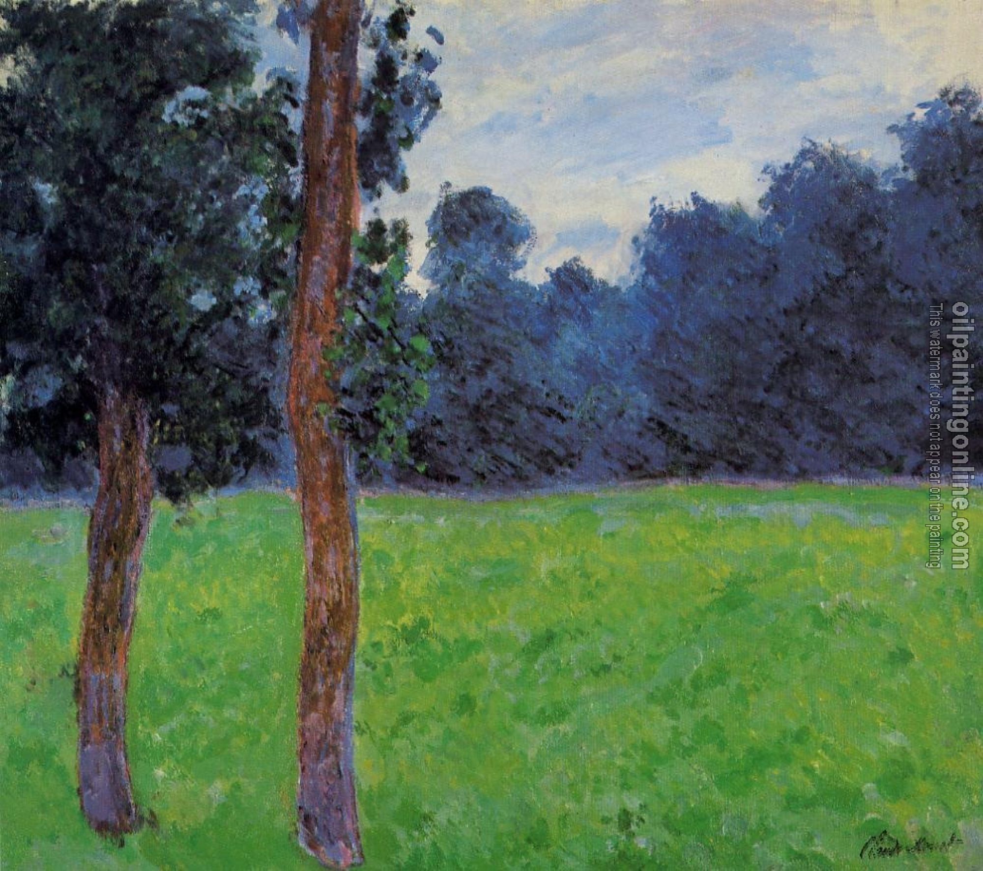 Monet, Claude Oscar - Two Trees in a Meadow